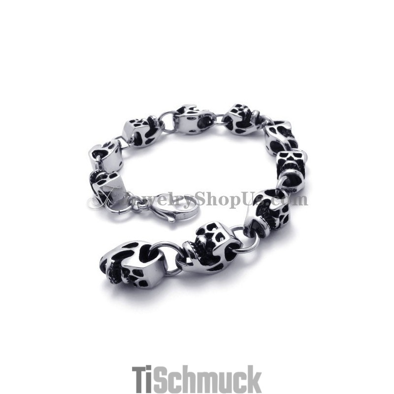 Wunderschönes Titan-Totenkopf-Armband Wunderschönes Titan-Totenkopf-Armband