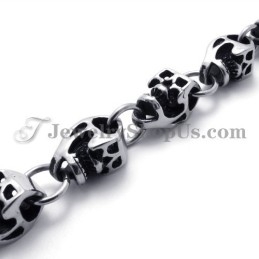 Wunderschönes Titan-Totenkopf-Armband