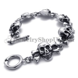 Modisches Titan-Totenkopf-Armband