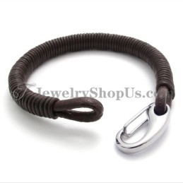 Modisches Lederarmband Aus Titan