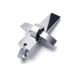 Halskette Mit Kreuzanhänger Aus Reinem Titan Für Herren Und Jungen, Silberfarben