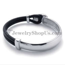 Elegantes Leder Mit Titanarmband