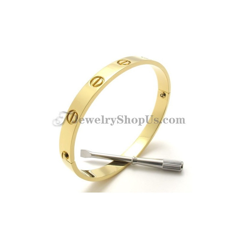 Wunderschönes Goldenes Titanarmband Für Männer