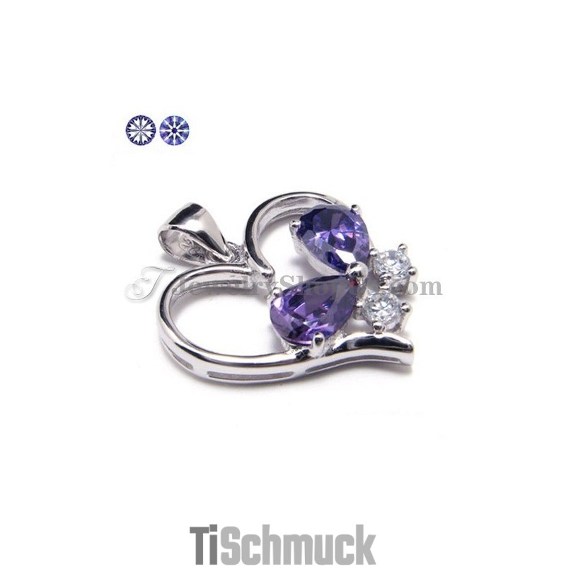 925 Silber Zirkon Anhänger Mit Freier Kette 925 Silber Zirkon Anhänger Mit Freier Kette