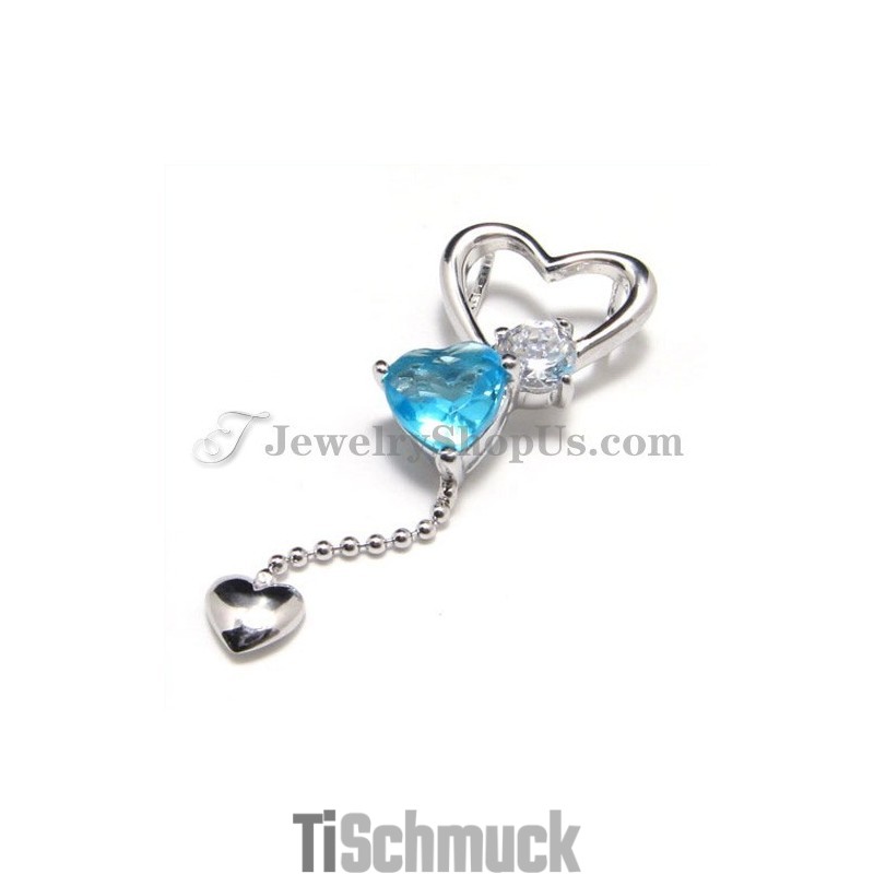 925 Silber Sweet Heart Anhänger Mit Zirkon (Galvanisiertes Platin) Mit Kostenloser Kette 925 Silber Sweet Heart Anhänger Mit Zirkon (Galvanisiertes Platin) Mit Kostenloser Kette