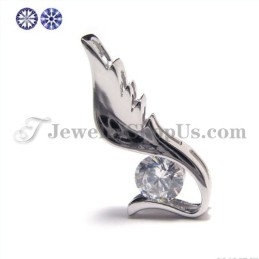 925 Silber Zirkon Anhänger (Galvanisierung Platin) Mit Kostenloser Kette