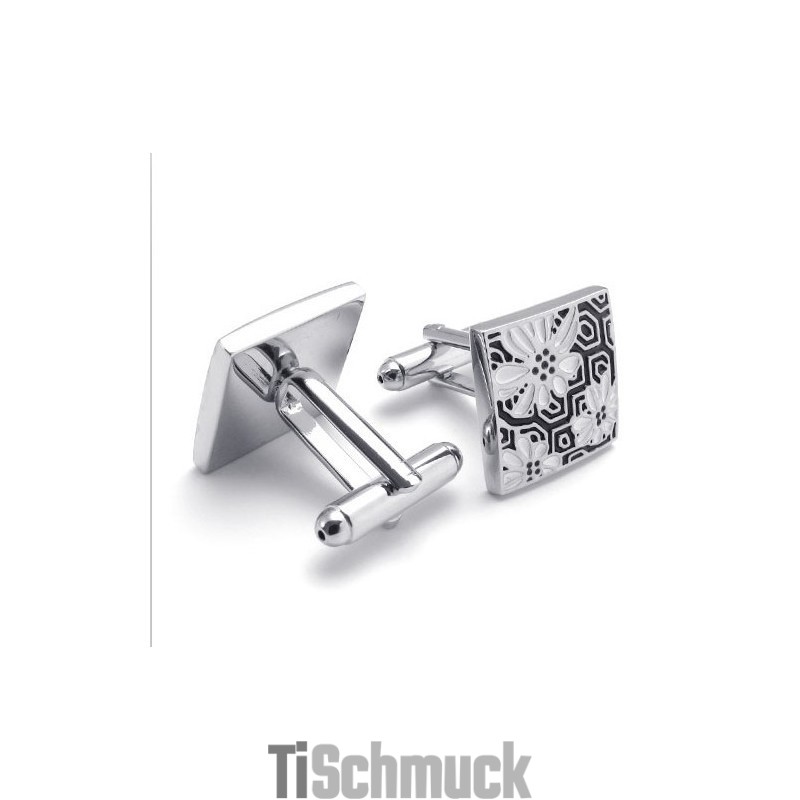 Attraktives Design Farbbrillanz Hochwertige Titan Manschettenknöpfe