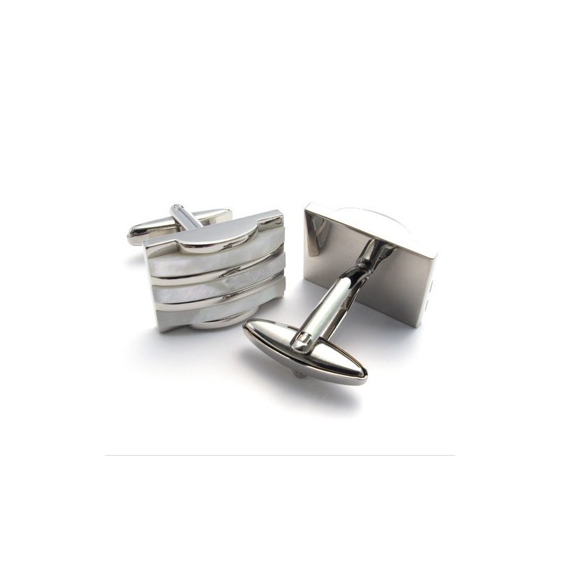 Elegante Form Farbbrillanz Hochwertige Titan-Kupfernickel-Manschettenknöpfe