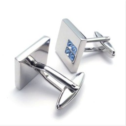 Elegante Form Farbbrillanz Hochwertige Titan Manschettenknöpfe
