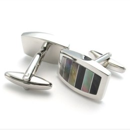 Professionelles Design Farbbrillanz Hervorragende Qualität Titan-Kupfer-Nickel-Manschettenknöpfe