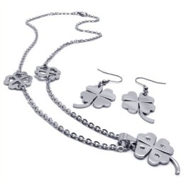 Elegante Form, Farbbrillanz, Hervorragende Qualität, Titan-Schmuckset Inklusive Halskette, Anhänger, Ohrring