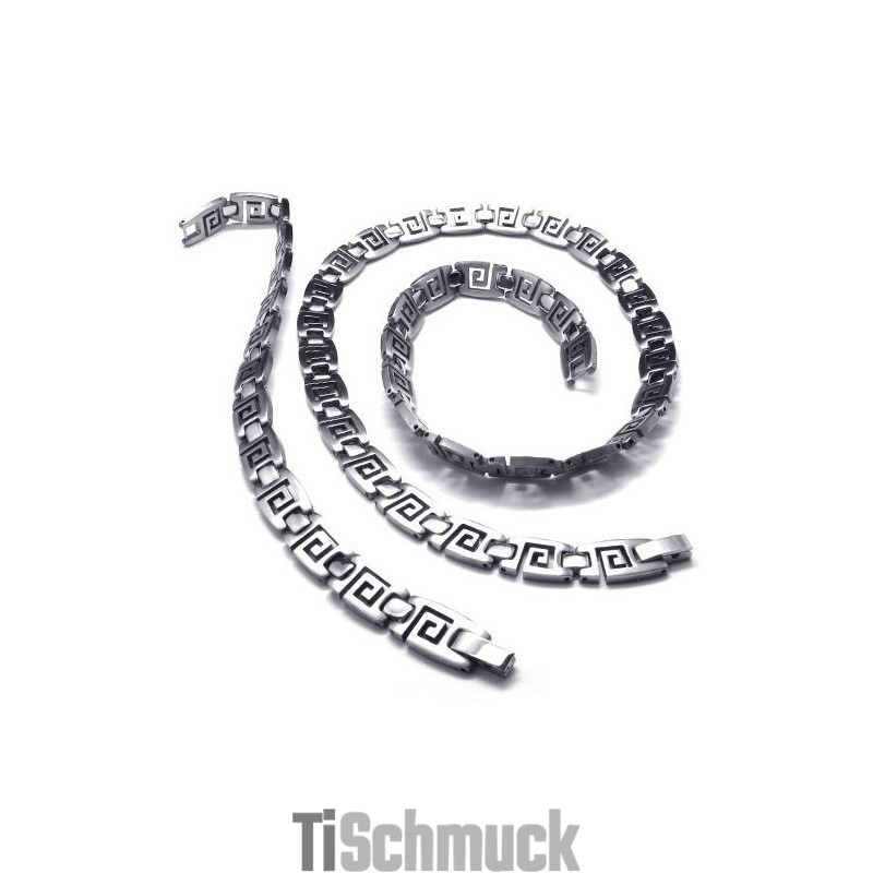 Gekonnte Verarbeitung Farbbrillanz Hervorragende Qualität Titan Schmuckset Inklusive Halskette, Armband Gekonnte Verarbeitung Farbbrillanz Hervorragende Qualität Titan Schmuckset Inklusive Halskette, Armband