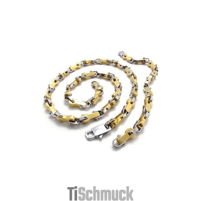 Modernes Design Farbbrillanz Stabile Qualität Titan Schmuckset Inklusive Halskette, Armband Modernes Design Farbbrillanz Stabile Qualität Titan Schmuckset Inklusive Halskette, Armband