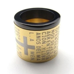 Herren-Halskette Mit Kreuzring-Anhänger Aus Reinem Titan (Neu)