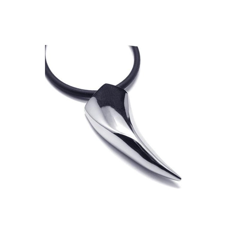 Herren-Halskettenanhänger Aus 316L-Reintitan Mit Tierzähnen