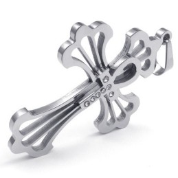 Fein Verarbeiteter Farbbrillanz Hochwertiger Titan Kreuz Anhänger