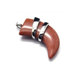 Herren-Halskette Mit Speeranhänger Aus Reinem Titan, Zinnoberrot