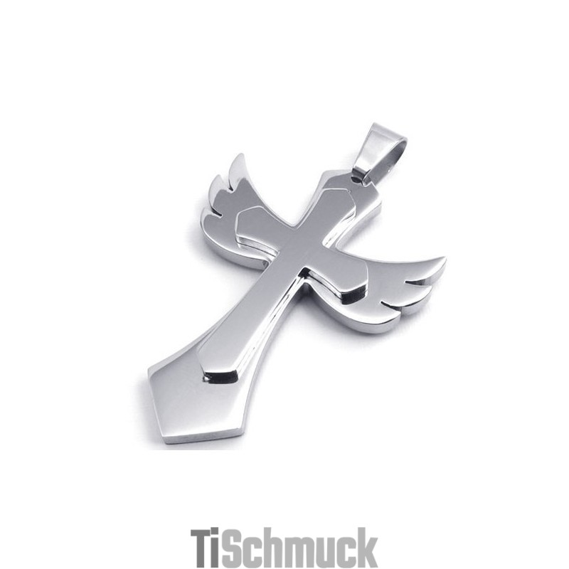 Elegante Form Farbbrillanz Zuverlässige Qualität Titan Kreuz Anhänger