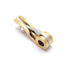 Herren-Halskette Mit Anhänger Aus Reinem Titan, Golden (Neu)