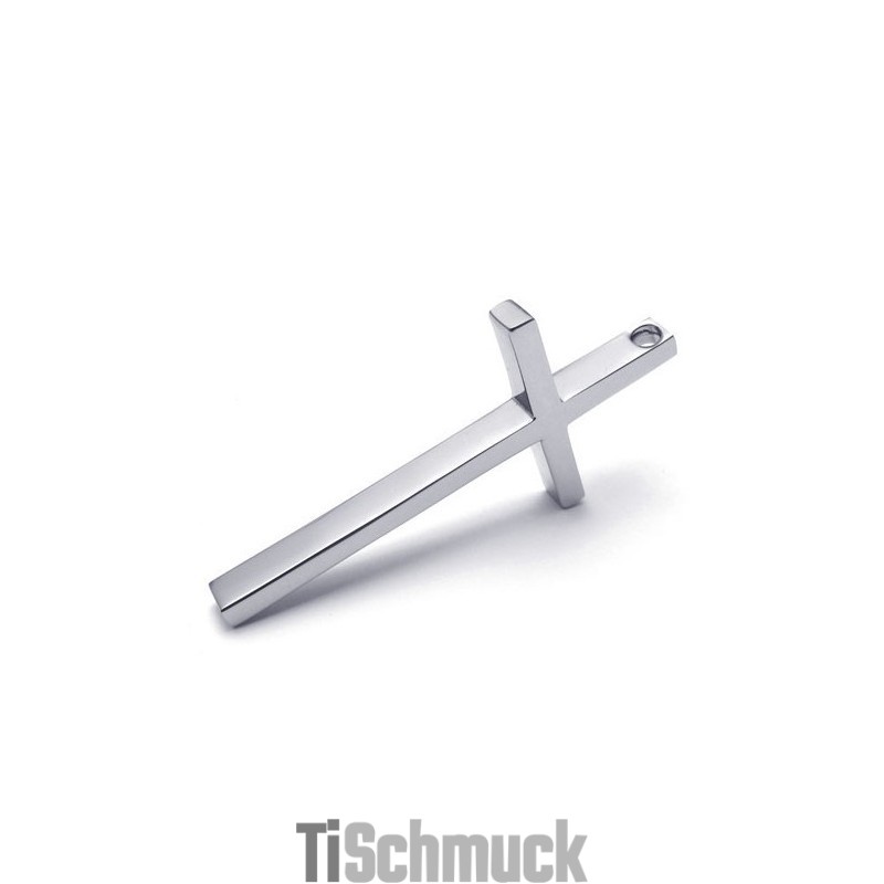 Fein Verarbeiteter Farbbrillanz Weltweit Bekannter Titan Kreuz Anhänger