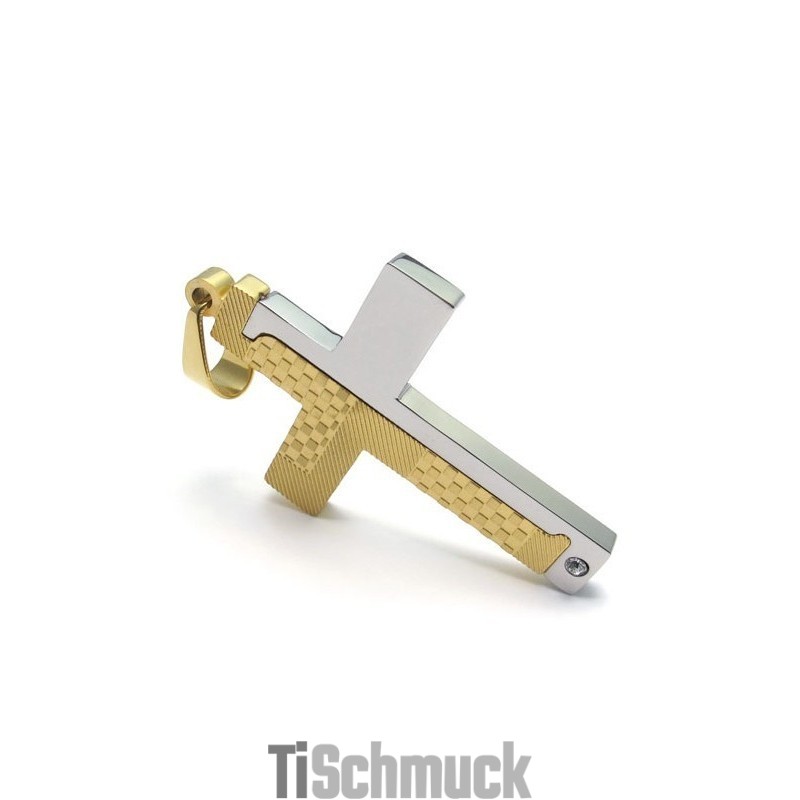 Fein Verarbeitete Farbbrillanz Für Einen Langjährigen Ruf Titan Kreuz Anhänger