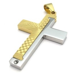 Fein Verarbeitete Farbbrillanz Für Einen Langjährigen Ruf Titan Kreuz Anhänger