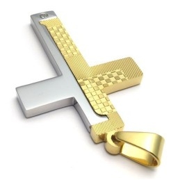 Fein Verarbeitete Farbbrillanz Für Einen Langjährigen Ruf Titan Kreuz Anhänger