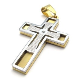 Fein Verarbeitete Farbbrillanz Für Einen Langjährigen Ruf Titan Kreuz Anhänger