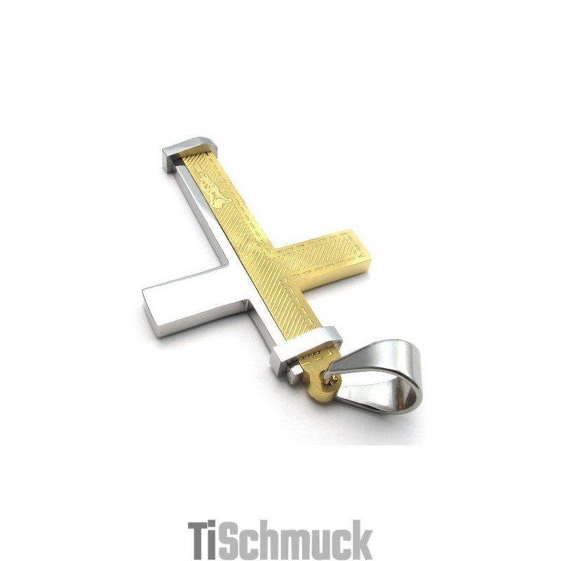 Modernes Design Farbbrillanz Für Einen Langjährigen Ruf Titan Kreuz Anhänger