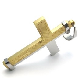 Modernes Design Farbbrillanz Für Einen Langjährigen Ruf Titan Kreuz Anhänger