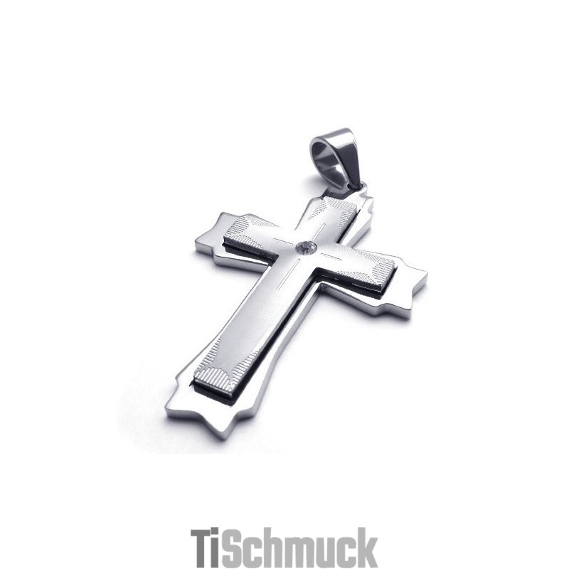 Zur Auswahl Farbbrillanz Zuverlässige Qualität Titan Kreuz Anhänger