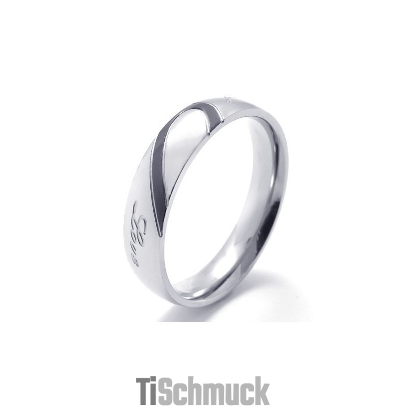 Elegante Form Farbbrillanz Ausgezeichnete Qualität Titan Ring